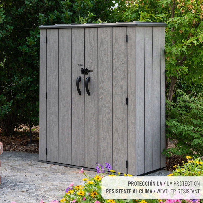 Lifetime Armario exterior vertical Rough Cut™ 1445 litros con estantes y colgadores