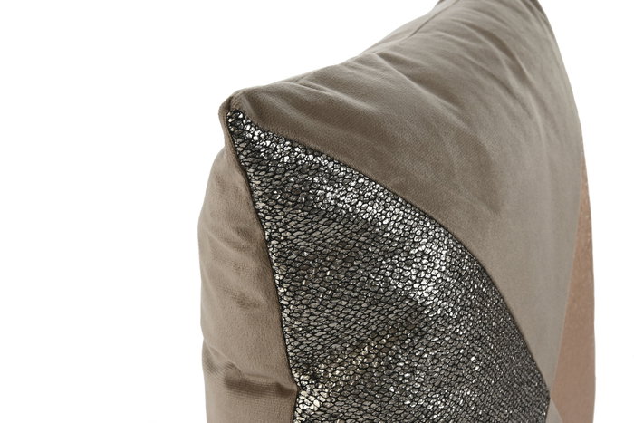DKD Home Decor Cojín Metalizado Marrón y Dorado Pack de 2
