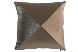 DKD Home Decor Cojín Metalizado Marrón y Dorado Pack de 2