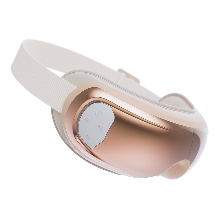 RENPHO PUK-R-G010V-RS Eyeris 3 Masajeador Ocular para Ojos y Cara, con Función Calor, Color Rosa Dorado, de ABS y Cuero de Proteína