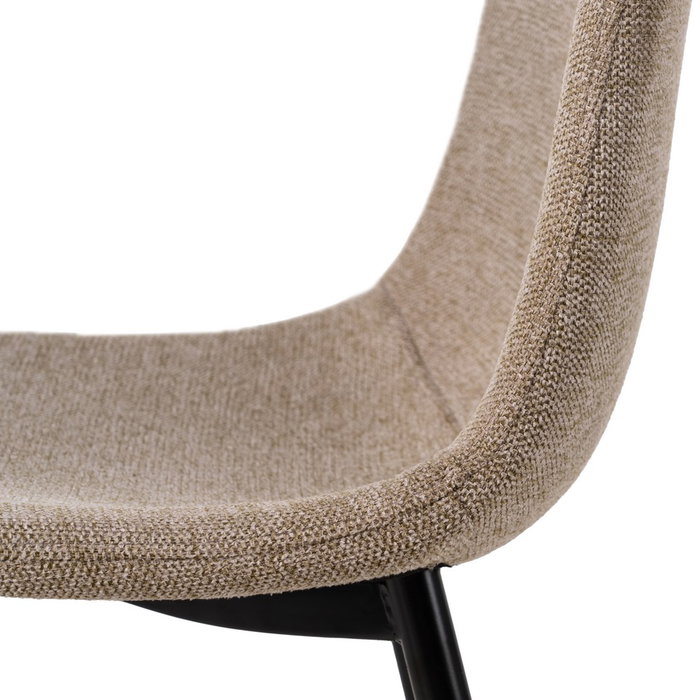Silla Taupe Tejido-Metal Salón 43 X 52 X 87 cm (Set de 4) Silla Taupe Tejido-Metal Salón 43 X 52 X 87 cm (Set de 4)