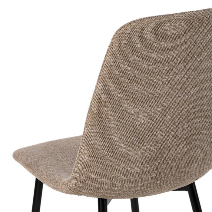 Silla Taupe Tejido-Metal Salón 43 X 52 X 87 cm (Set de 4) Silla Taupe Tejido-Metal Salón 43 X 52 X 87 cm (Set de 4)
