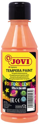 Jovi Témpera Fosforescente Naranja Botella de 250ml
