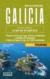 ANAYA, Mapa de carreteras Galicia (desplegable), escala 1:340.000 - Anaya Touring