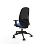 PIQUERAS Y CRESPO Silla de oficina Cilanco con mecanismo Sincro/Traslack, Azul claro y Negro