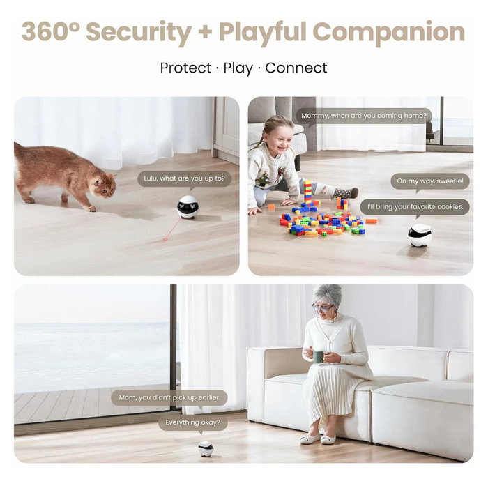 Enabot EBO Air 2 Robot Mascota 2K Cámara Visión Nocturna Wi-Fi Blanco 89.2 mm Enabot EBO Air 2 Robot Mascota 2K Cámara Visión Nocturna Wi-Fi Blanco 89.2 mm