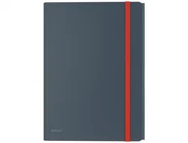 Leitz Carpeta Cosy 3 Solapas con Gomas y Bolsillo Interior Gris DIN A4