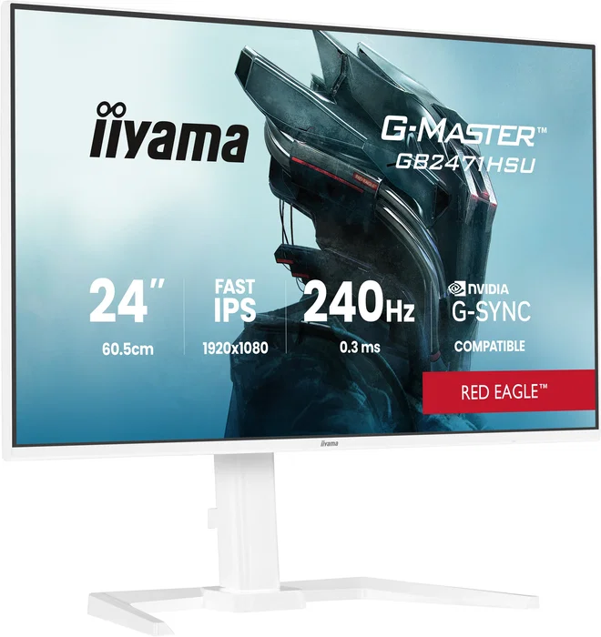 Iiyama G-MASTER GB2471HSU-W1 Red Eagle™ Monitor Gaming 23.8 pulg. 240 Hz Blanco Iiyama G-MASTER GB2471HSU-W1 Red Eagle™ Monitor Gaming 23.8 pulg. 240 Hz Blanco