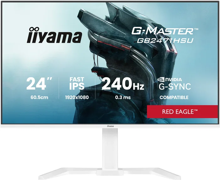 Iiyama G-MASTER GB2471HSU-W1 Red Eagle™ Monitor Gaming 23.8 pulg. 240 Hz Blanco Iiyama G-MASTER GB2471HSU-W1 Red Eagle™ Monitor Gaming 23.8 pulg. 240 Hz Blanco