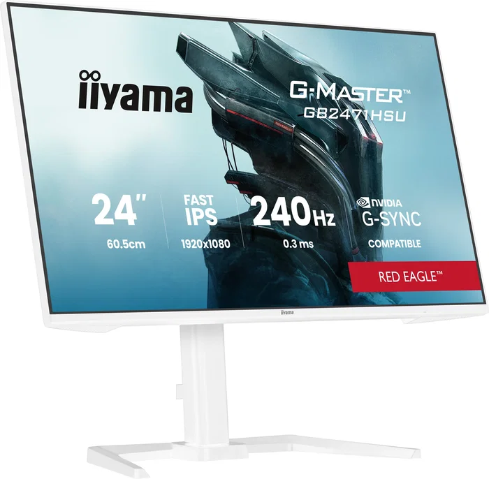 Iiyama G-MASTER GB2471HSU-W1 Red Eagle™ Monitor Gaming 23.8 pulg. 240 Hz Blanco Iiyama G-MASTER GB2471HSU-W1 Red Eagle™ Monitor Gaming 23.8 pulg. 240 Hz Blanco