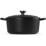 Le Creuset Signature Brasera Redonda de Hierro Fundido 22 cm (3.3 L) Negra - Apta para Inducción, Horno y Lavavajillas, Hecho en Francia