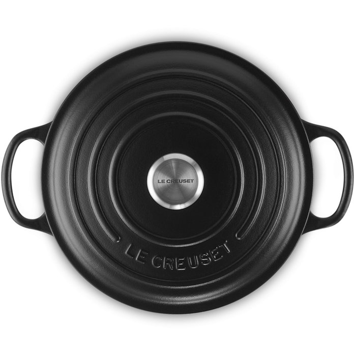 Le Creuset Signature Cazuela Redonda de 22 cm, Negro Le Creuset Signature Cazuela Redonda de 22 cm, Negro