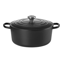 Le Creuset Signature Roaster Redonda 22 cm, Color Negro Schwarz, Modelo 21177220000430