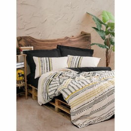 Aucune Juego de cama 100% algodón Blanco - 220x240 cm + 2 fundas de almohada 60x60 cm