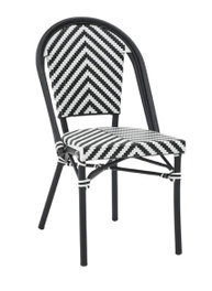 DKD Home Decor Silla Cottage Negro Blanco 57 x 88 x 46 cm (4 Unidades)