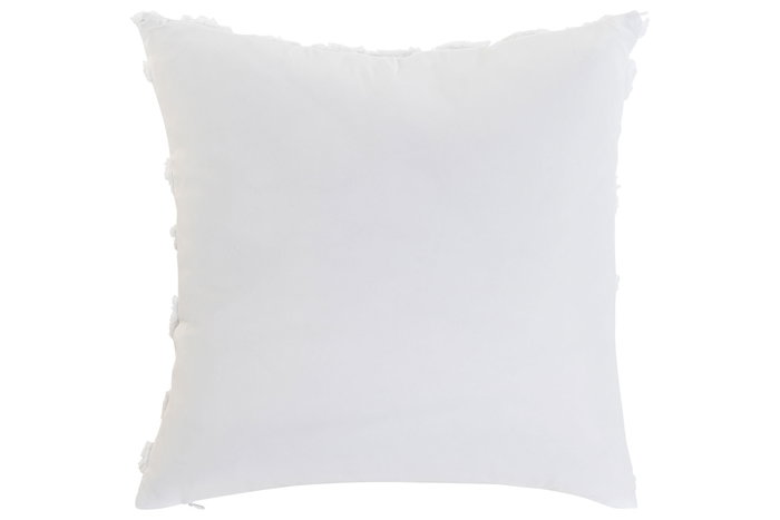 DKD Home Decor Cojín Boho Blanco Poliéster 45 x 45 cm Coord cama 1c24 (2 Unidades)
