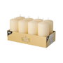 PAPSTAR Velas de cilindro crema, 10 cm, pack de 8