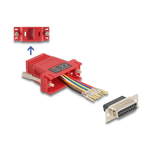 DeLOCK 67112 Kit de montaje VGA hembra a RJ-45 Rojo DeLOCK 67112 Kit de montaje VGA hembra a RJ-45 Rojo