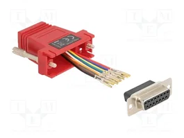 DeLOCK 67112 Adaptador de VGA a RJ-45 Rojo