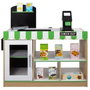 Color Baby Supermercado de madera con 25 accesorios y caja registradora eléctrica