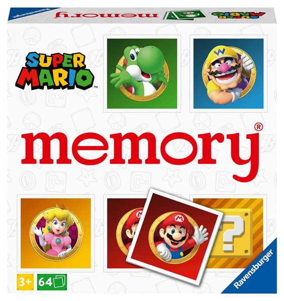 Ravensburger Juego Memory Super Mario 64 Cartas, 8 Idiomas (Alemán, Inglés, Francés, Español, Italiano, Neerlandés, Portugués, Polaco), Edad Recomendada 8 Años Ravensburger Juego Memory Super Mario 64 Cartas, 8 Idiomas (Alemán, Inglés, Francés, Español, Italiano, Neerlandés, Portugués, Polaco), Edad Recomendada 8 Años