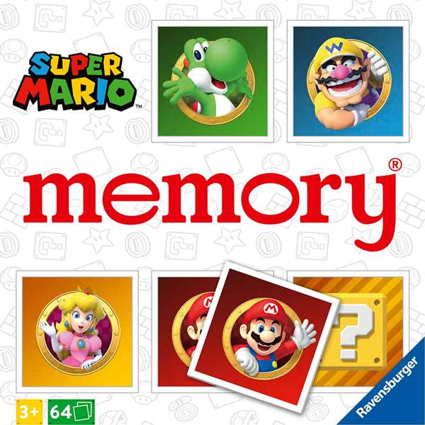 Ravensburger Juego Memory Super Mario 64 Cartas, 8 Idiomas (Alemán, Inglés, Francés, Español, Italiano, Neerlandés, Portugués, Polaco), Edad Recomendada 8 Años Ravensburger Juego Memory Super Mario 64 Cartas, 8 Idiomas (Alemán, Inglés, Francés, Español, Italiano, Neerlandés, Portugués, Polaco), Edad Recomendada 8 Años