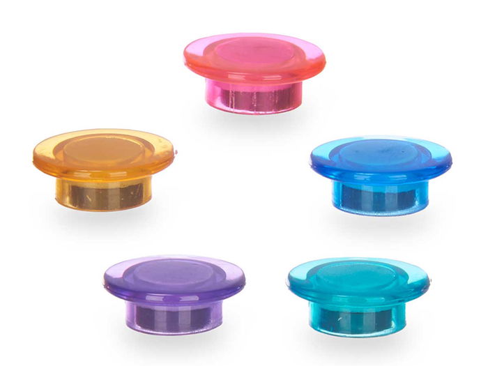 Pincello Set 10 Imanes Magnéticos Pastel Pequeños 2x6x0.5 cm Colores Surtidos Plástico Metal (Set de 36)