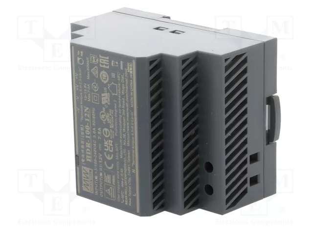 MEAN WELL HDR-100-12N Alimentador de impulso 100W 12VDC