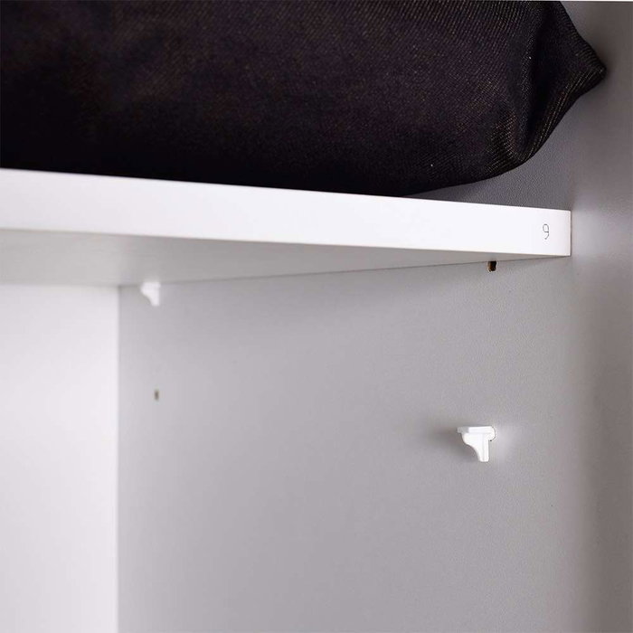 Hanah Home Armario Blanco 137x198x52 cm Tablero de Partículas Recubierto de Melamina