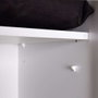 Hanah Home Armario Blanco 137x198x52 cm Tablero de Partículas Recubierto de Melamina