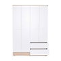 Hanah Home Armario Blanco 137x198x52 cm Tablero de Partículas Recubierto de Melamina