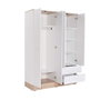 Hanah Home Armario Blanco 137x198x52 cm Tablero de Partículas Recubierto de Melamina