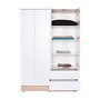 Hanah Home Armario Blanco 137x198x52 cm Tablero de Partículas Recubierto de Melamina