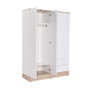 Hanah Home Armario Blanco 137x198x52 cm Tablero de Partículas Recubierto de Melamina