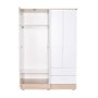 Hanah Home Armario Blanco 137x198x52 cm Tablero de Partículas Recubierto de Melamina