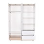 Hanah Home Armario Blanco 137x198x52 cm Tablero de Partículas Recubierto de Melamina