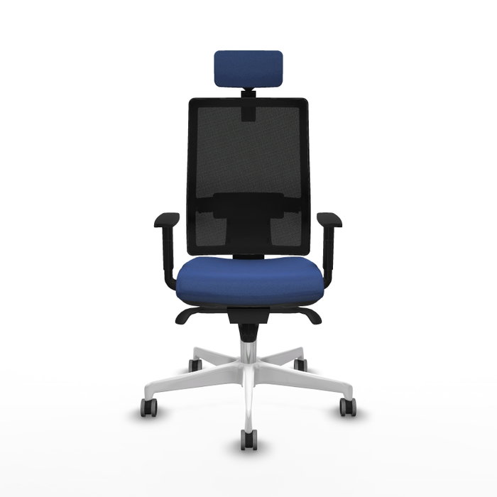 PIQUERAS Y CRESPO Silla de oficina Horna con mecanismo Sincro, Azul marino y Negro