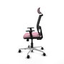 PIQUERAS Y CRESPO Silla de oficina Yunquera Rosa con mecanismo Sincro/Traslack
