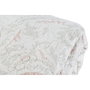 DKD Home Decor Colcha de Poliéster con Bordado Floral Beige y Marrón, 270x270x1 cm