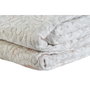 DKD Home Decor Colcha de Poliéster con Bordado Floral Beige y Marrón, 270x270x1 cm