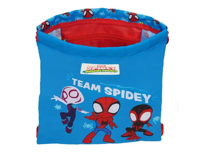 Bolsa Mochila con Cuerdas Spider-Man Azul Rojo 26 x 34 x 1 cm