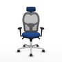 PIQUERAS Y CRESPO Silla de oficina Jorquera con mecanismo Sincro, Azul y Gris