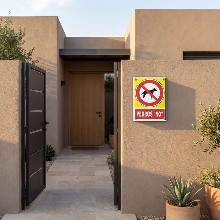 DUVER Señal de prohibición de acceso para perros - 295x210 mm