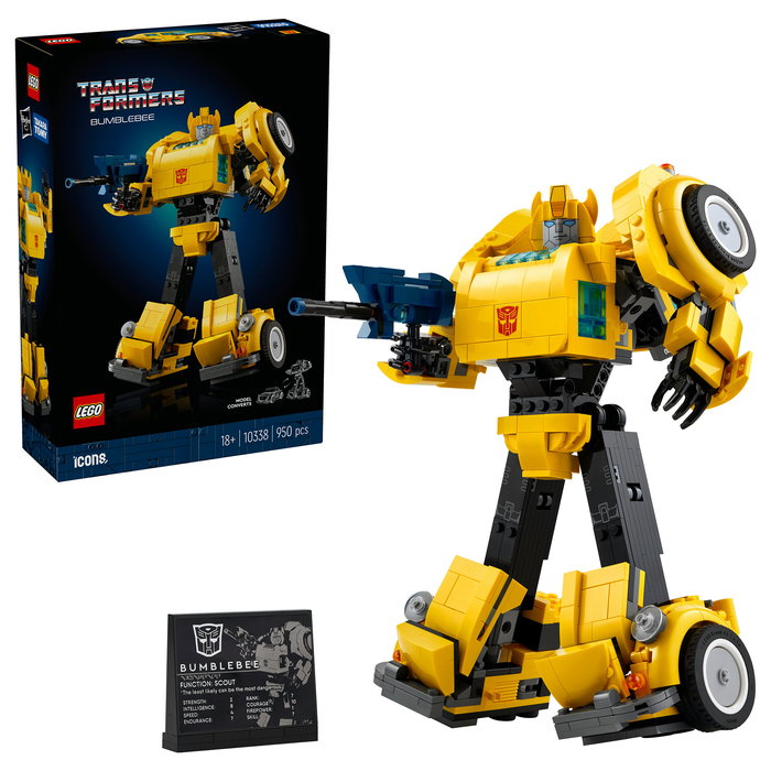 LEGO Bumblebee 10338 - Juego de Construcción Icons 950 Piezas, Modelo para Adultos de 18+ Años, Plástico, Multicolor