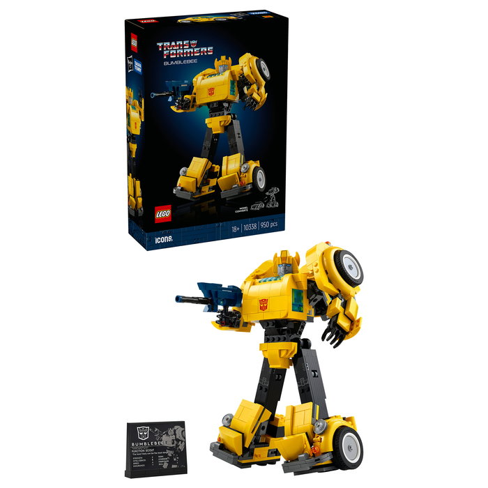 LEGO Bumblebee 10338 - Juego de Construcción Icons 950 Piezas, Modelo para Adultos de 18+ Años, Plástico, Multicolor