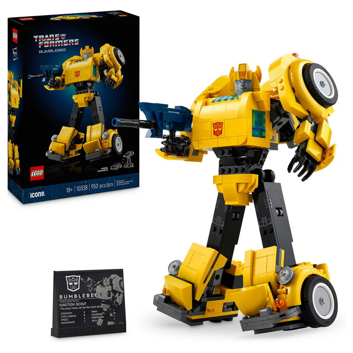 LEGO Bumblebee 10338 - Juego de Construcción Icons 950 Piezas, Modelo para Adultos de 18+ Años, Plástico, Multicolor
