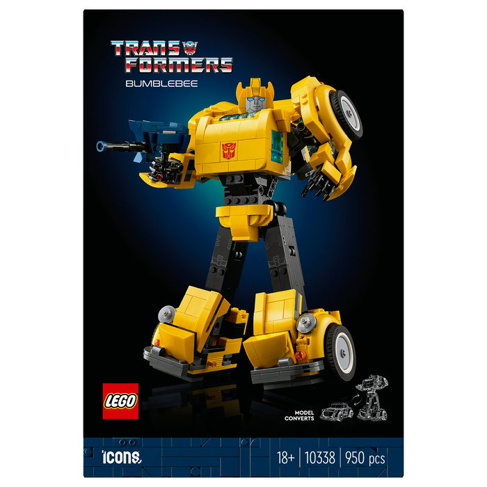 LEGO Bumblebee 10338 - Juego de Construcción Icons 950 Piezas, Modelo para Adultos de 18+ Años, Plástico, Multicolor