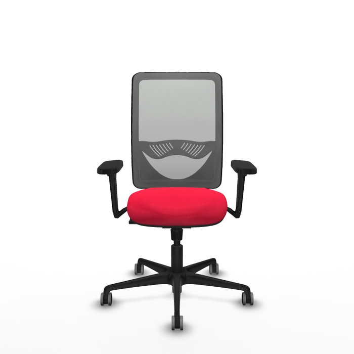 PIQUERAS Y CRESPO Silla de oficina Zulema con mecanismo Sincro, Rojo y Gris PIQUERAS Y CRESPO Silla de oficina Zulema con mecanismo Sincro, Rojo y Gris