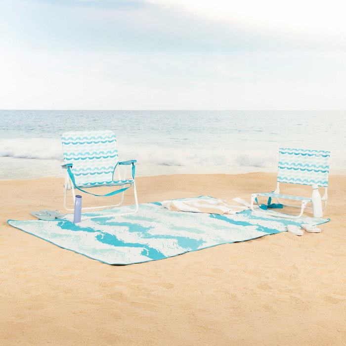 Toalla de Playa Aktive PEVA 200 x 1 x 150 cm (6 Unidades)