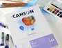 Canson Imagine DIN A4 Bloc Dibujo Multitécnicas 50 Hojas 200 gr/m² Liso Blanco Papel Táctil para Técnicas Secas y Húmedas